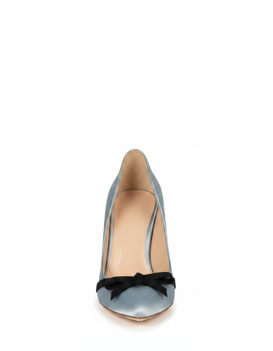 Dabid | Women's Bow Satin Stiletto Pumps