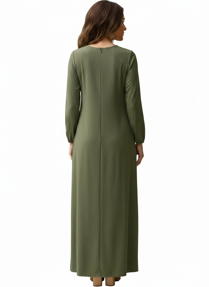 Ella | Women's Elegant Long Sleeve Midi Dress