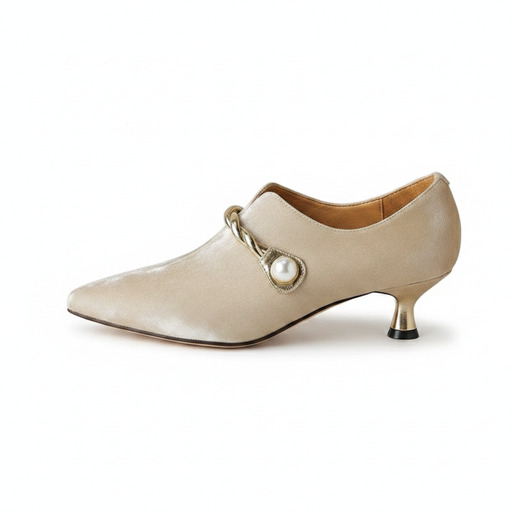 Ellen | Women's Pointed Toe Mid-Heel Slingback Pumps