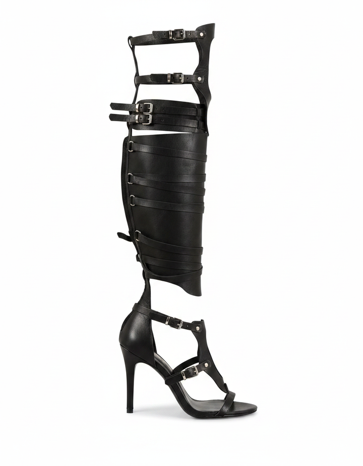 Eloy | Women's Leg Wrap Gladiator Sandals in Nude