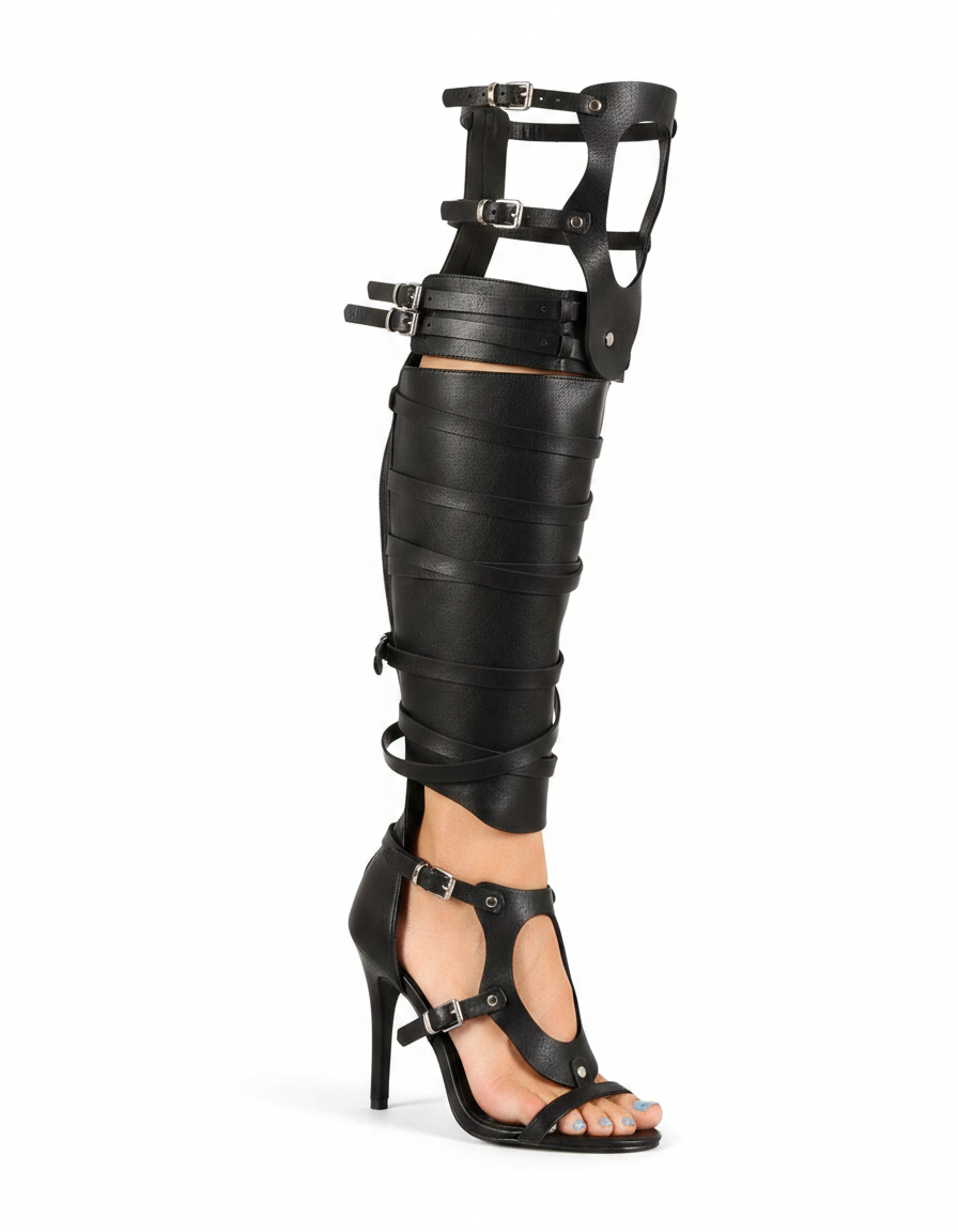 Eloy | Women's Leg Wrap Gladiator Sandals in Nude