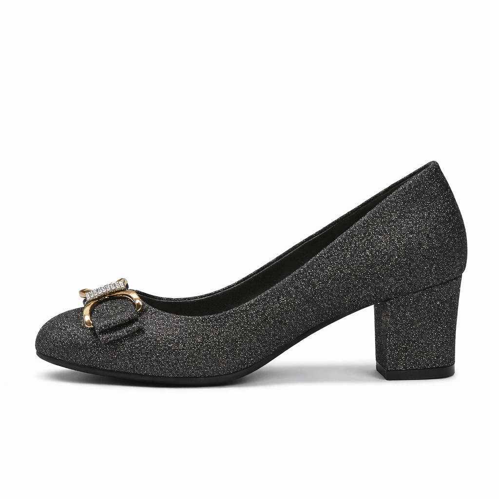 Evelyn | Women's Bow Detail Block Heel Pumps