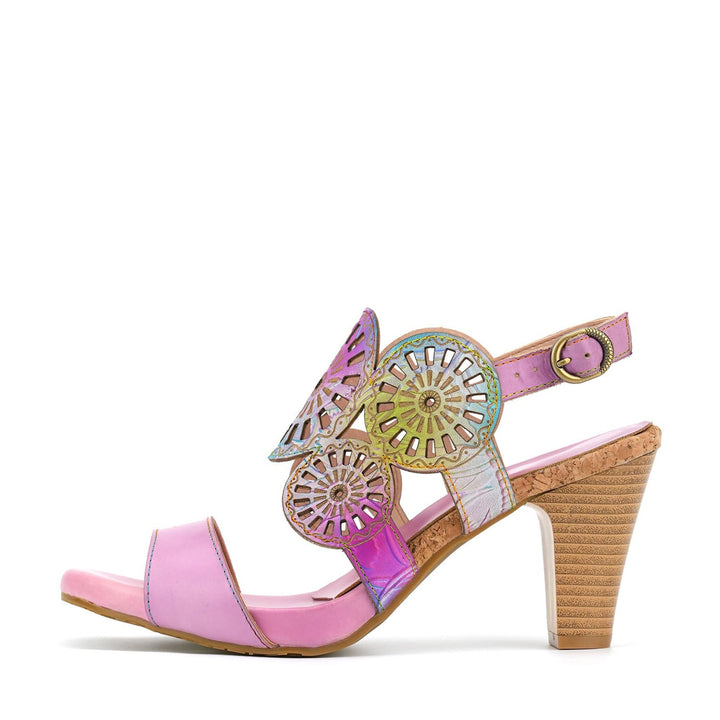 Handmade Bohemia Leather Heel Comfy Sandals