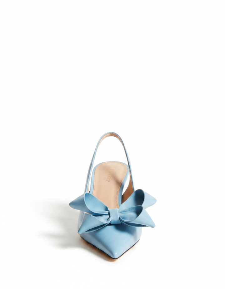 Flo | Women's Flower Slingback Pumps in Blue