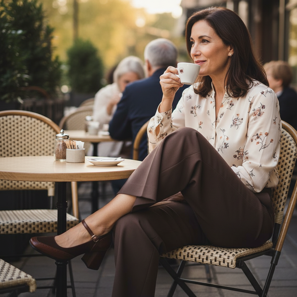 Florence | Women's Brogue Block Heel Pumps