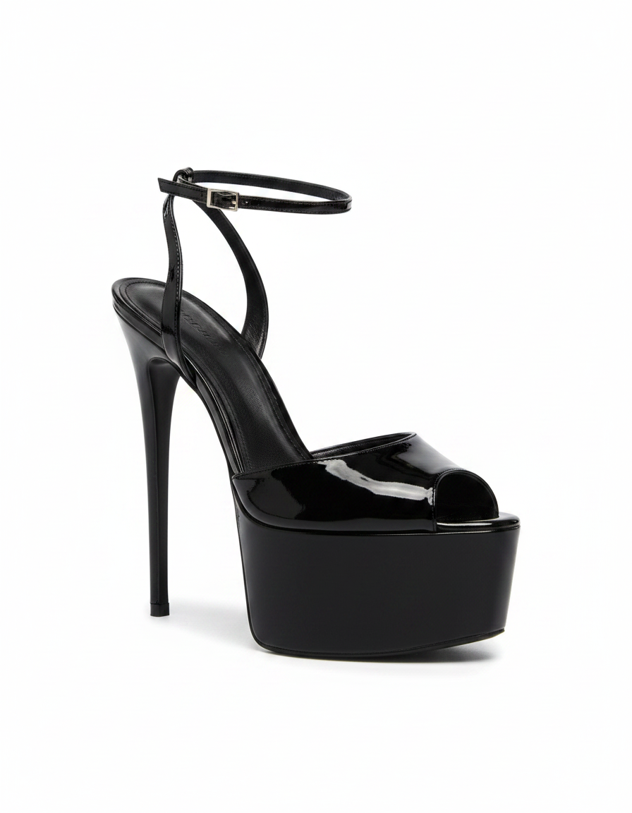 Freya | Women's Rhinestone Peep Toe Platform Sandals
