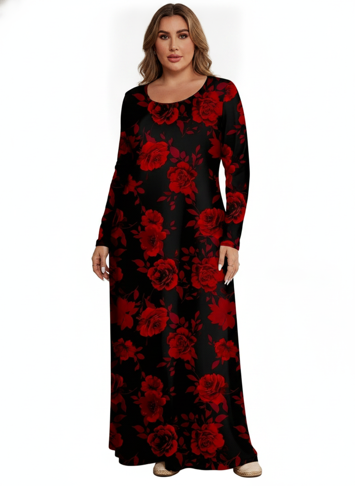 Grace | Women's Floral Print Flowy Maxi Dress
