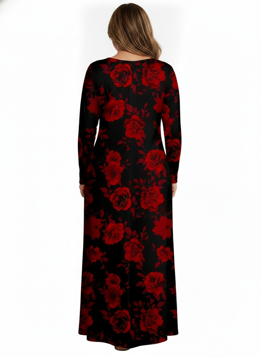 Grace | Women's Floral Print Flowy Maxi Dress