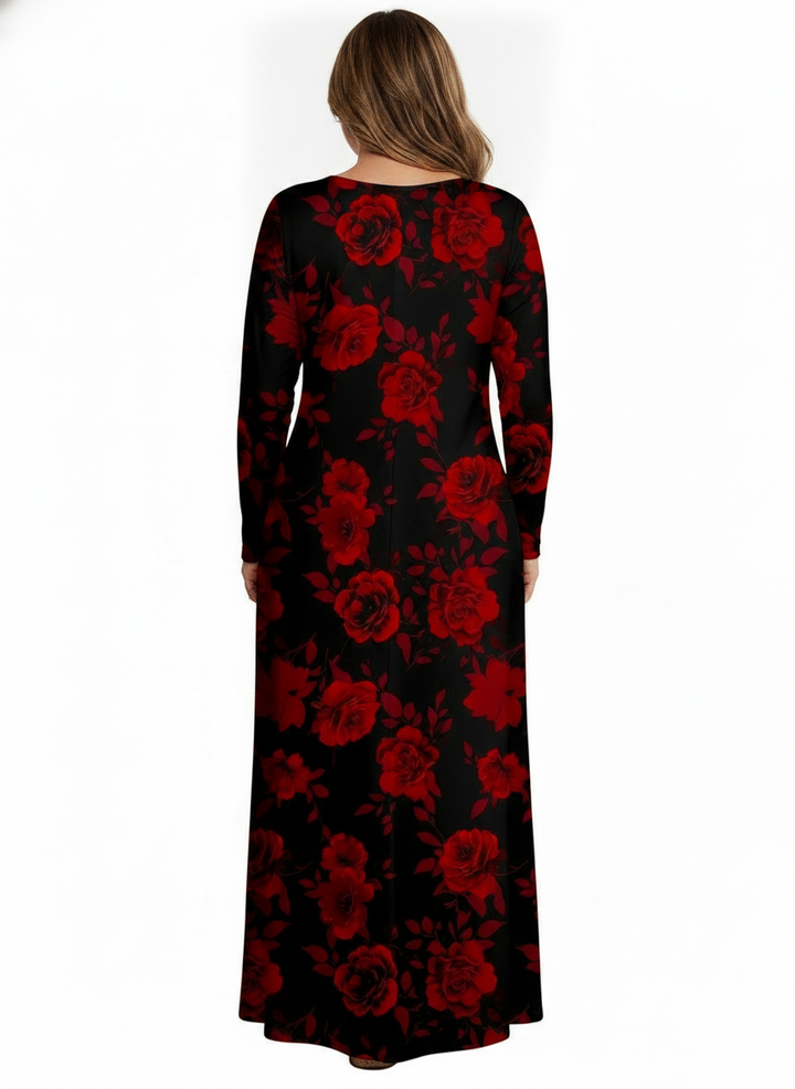 Grace | Women's Floral Print Flowy Maxi Dress