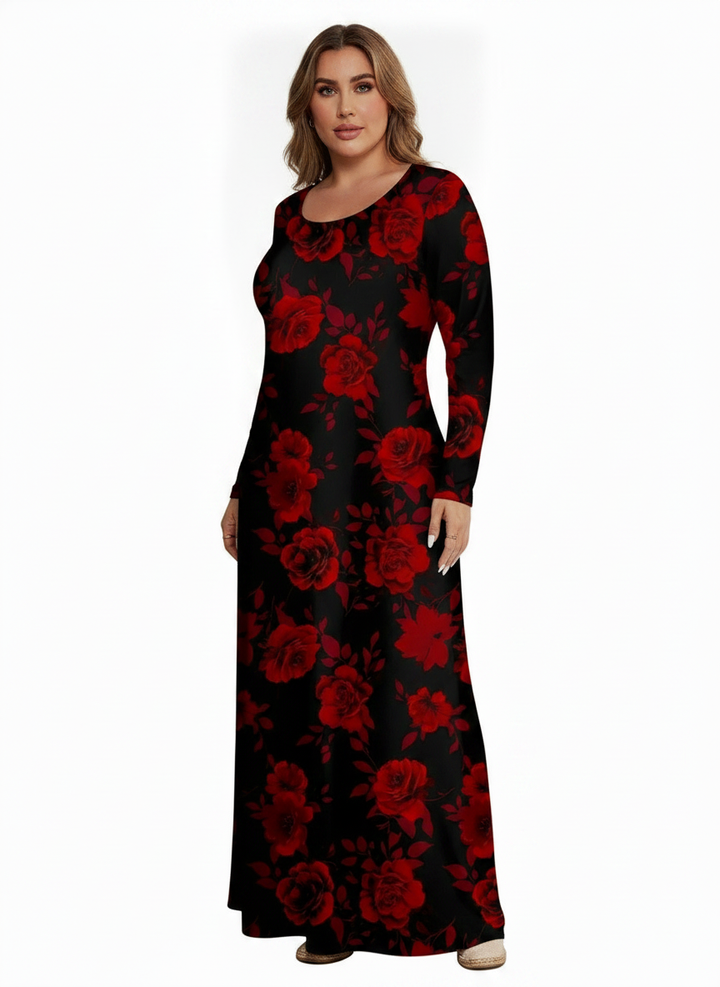 Grace | Women's Floral Print Flowy Maxi Dress