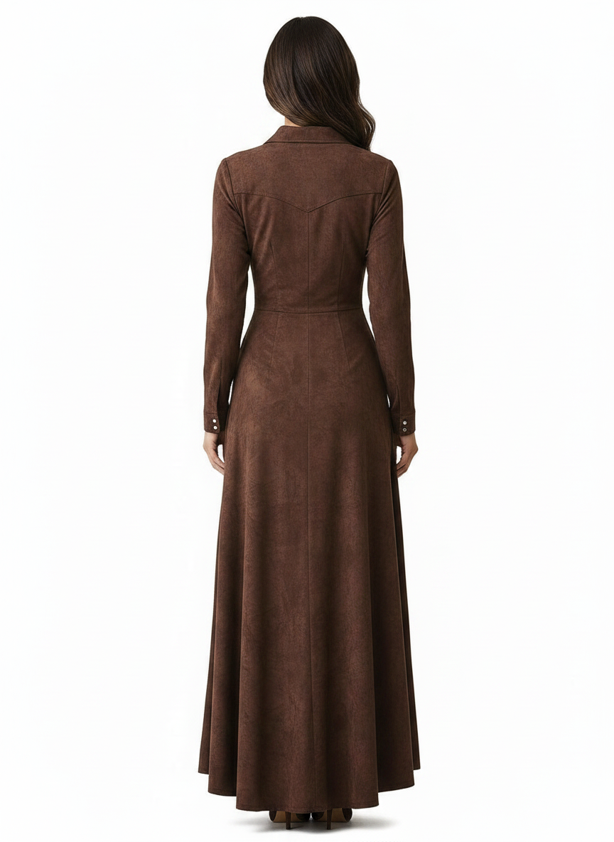 Henriette | Women's Retro Asymmetric Hem Maxi Dress