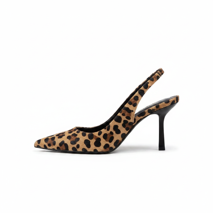 Isabriella | Women's Leopard Print Slingback Block Heels