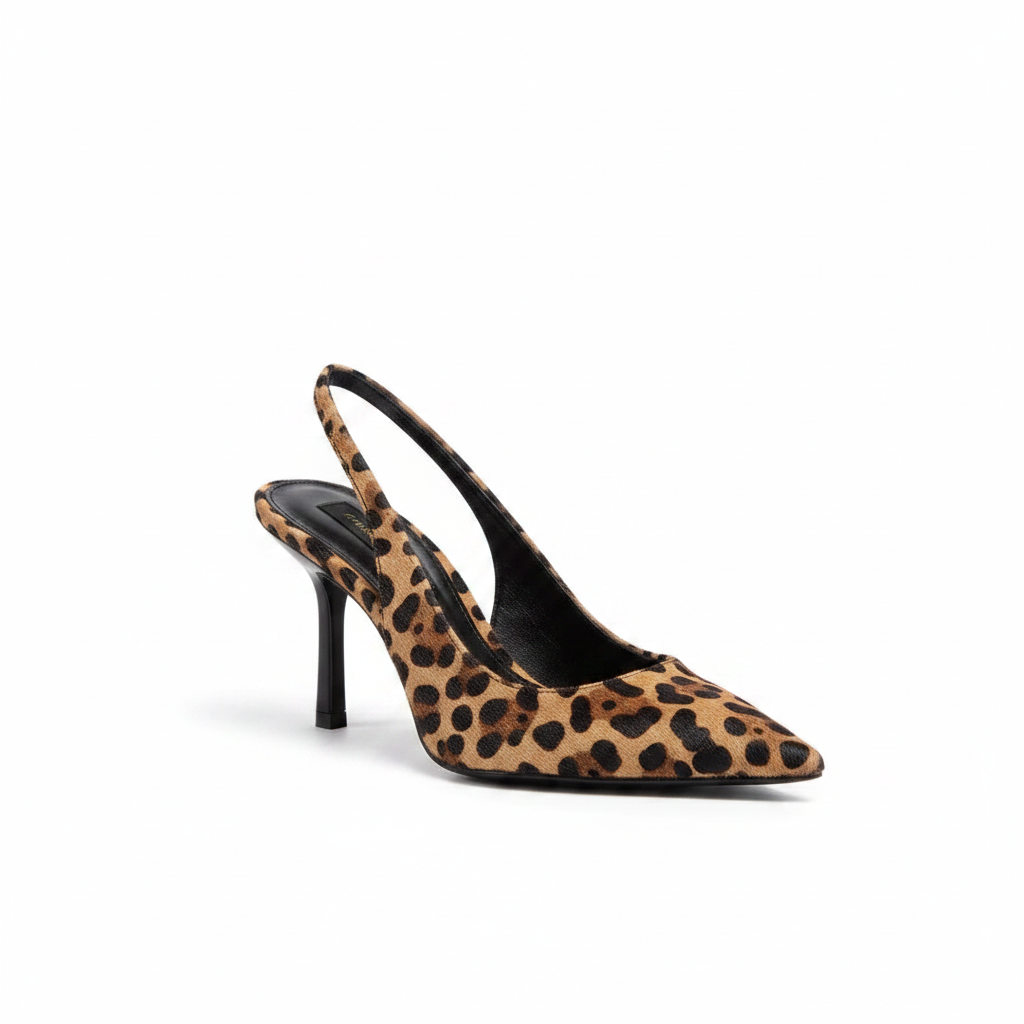 Isabriella | Women's Leopard Print Slingback Block Heels