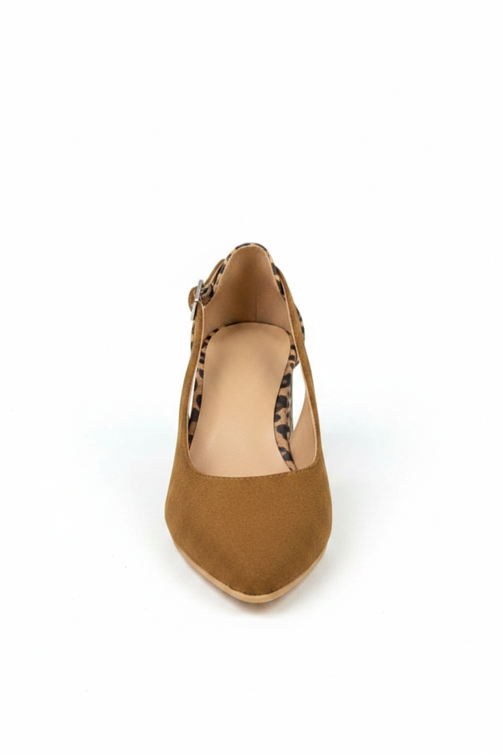 Joelle | Women's Leopard Print Slingback Block Heels