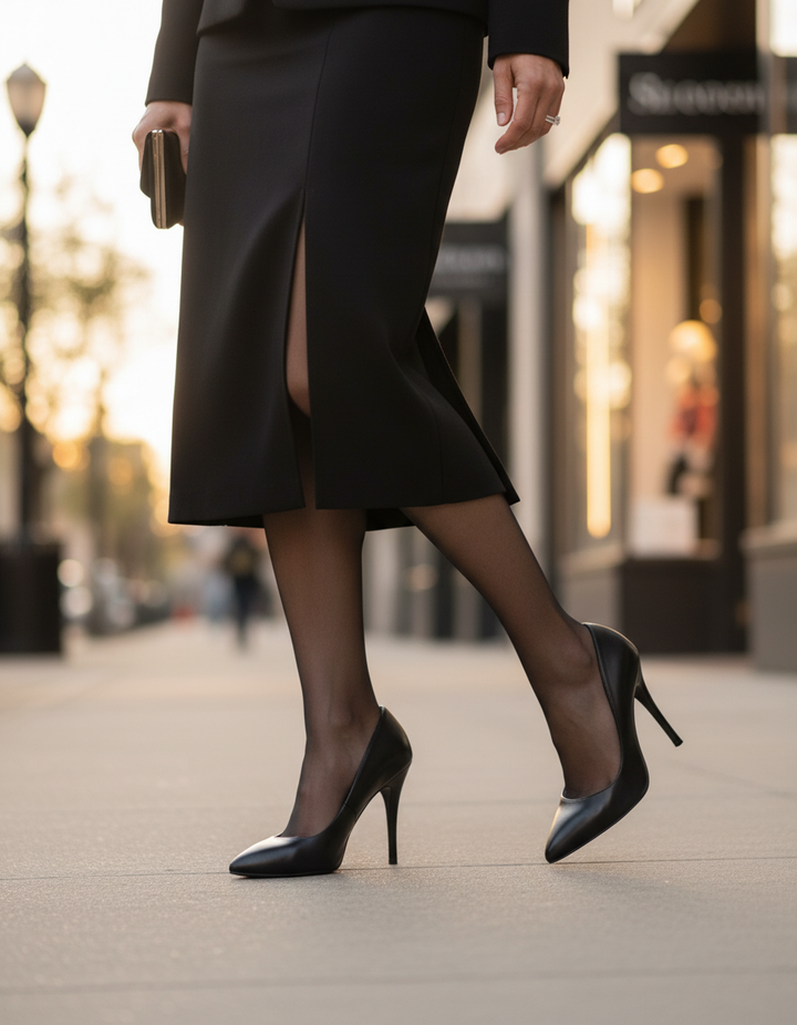 Jolie | Women's Peep Toe Stiletto Pumps in Black
