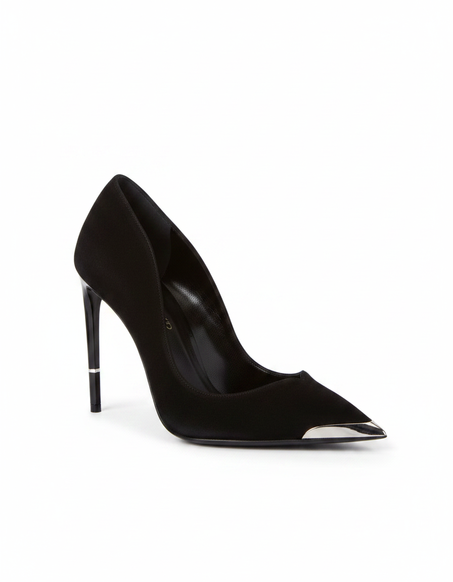 Lilith | Women's Metal Toe Velvet Pumps