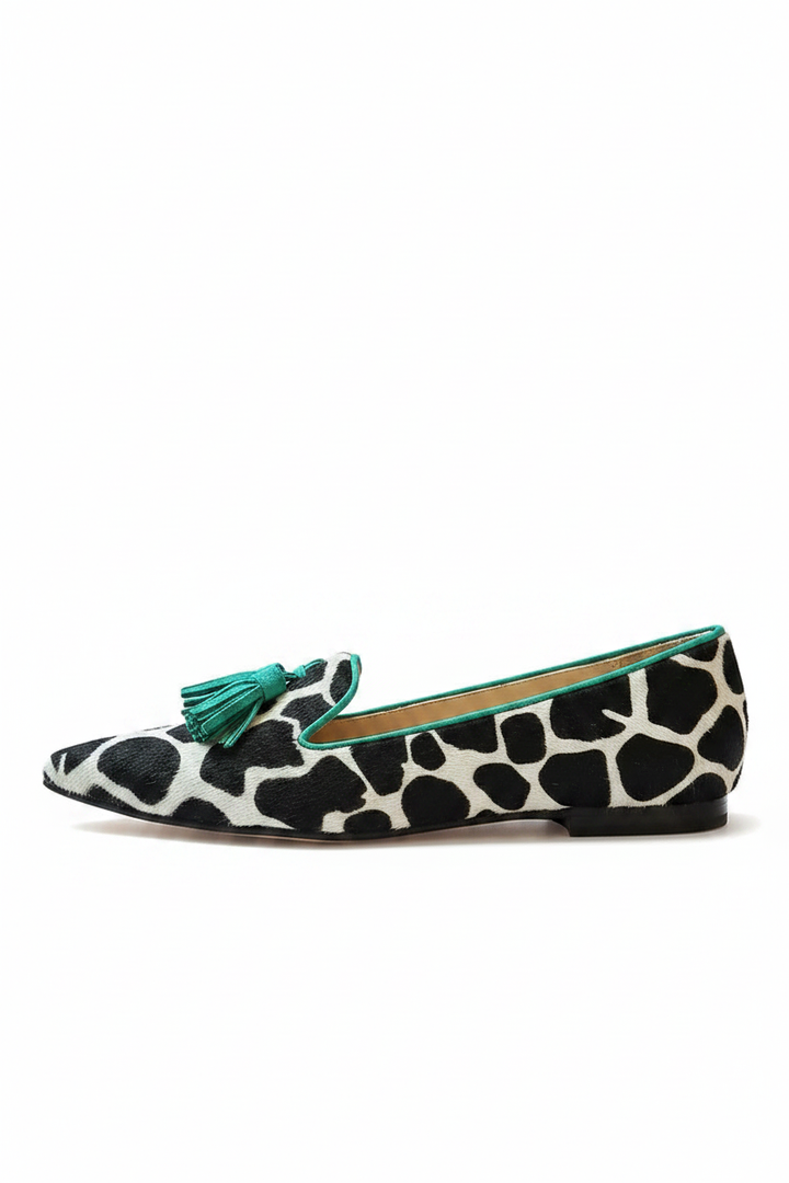 Marlowe | Women's Giraffe Print Fringe Loafers