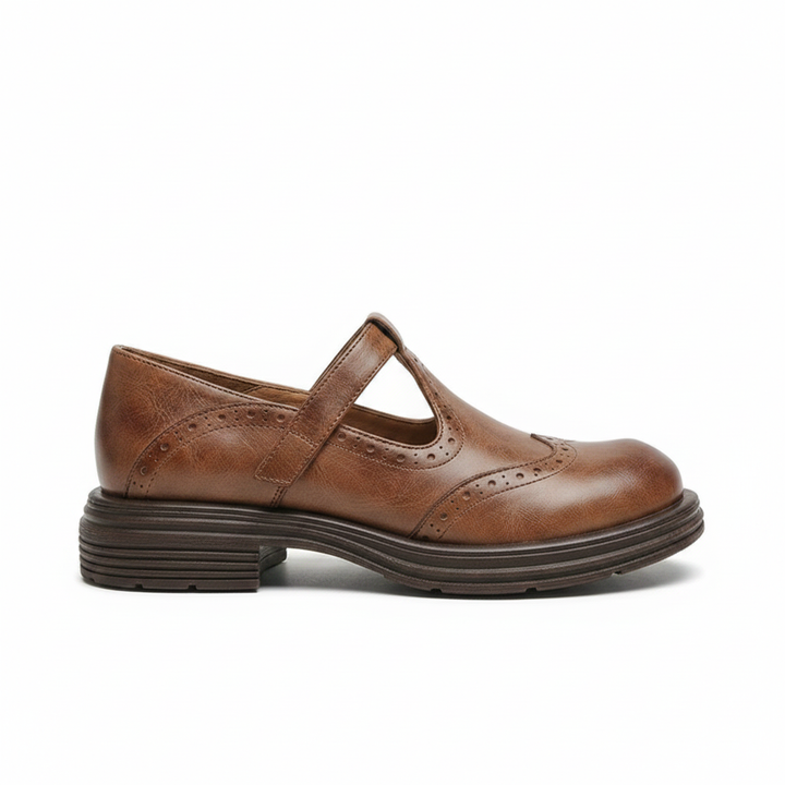 Mattea | Women's Round Toe Mary Jane Block Heels