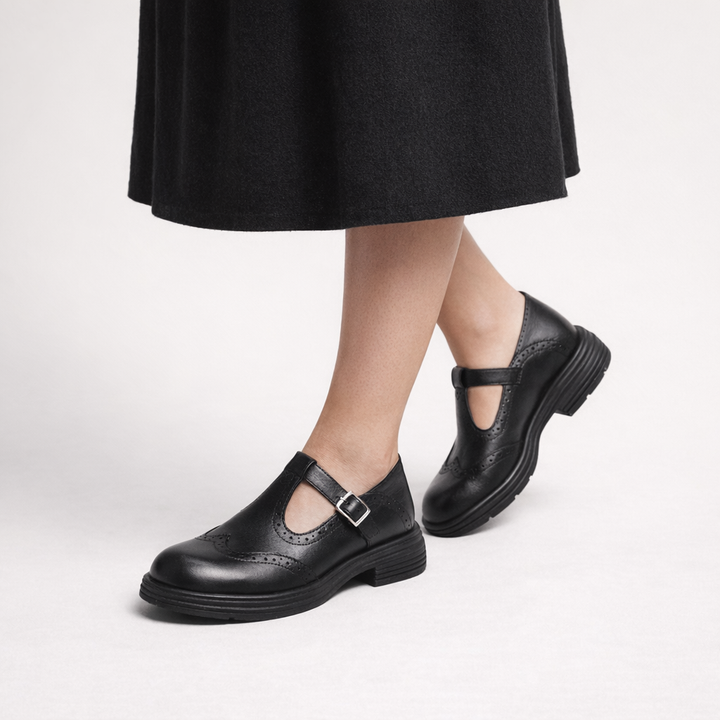 Mattea | Women's Round Toe Mary Jane Block Heels