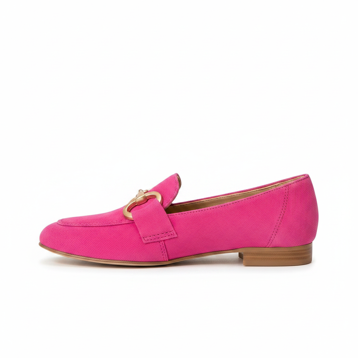 Nadine | Women's Square Toe Loafers with Gold Hardware