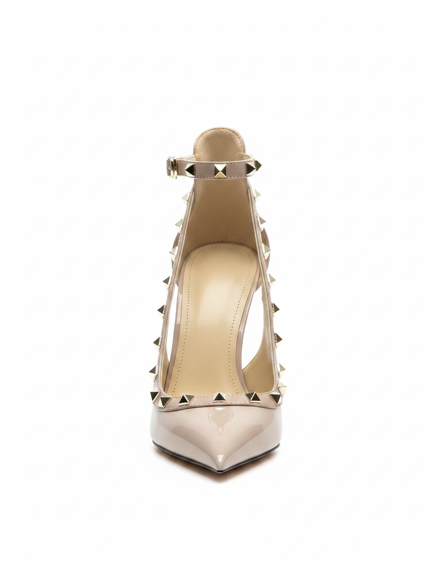 Nella | Women's Side Cut Strap Pumps in Black