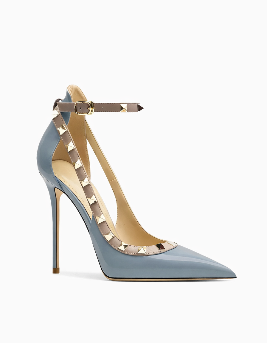 Nella | Women's Side Cut Strap Pumps in Black