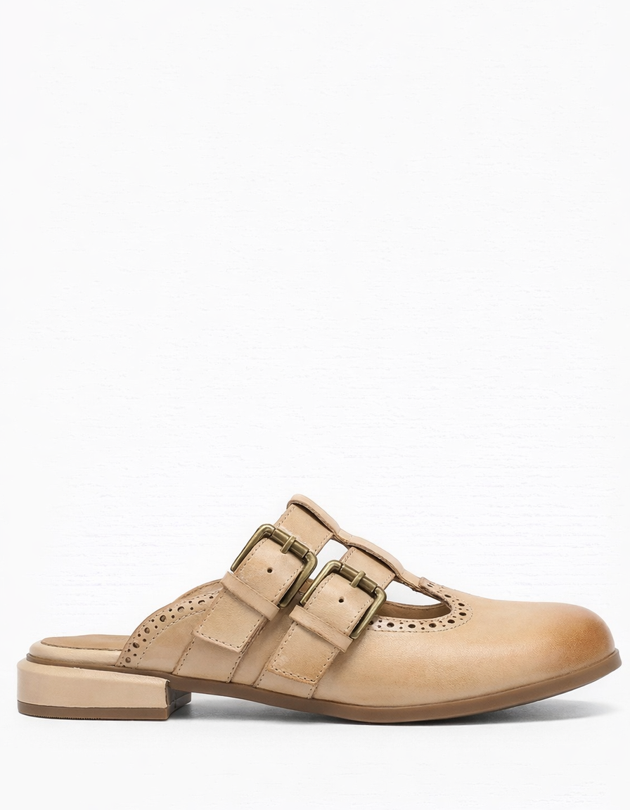 Rosalie | Women's Open Toe Block Heel Mules