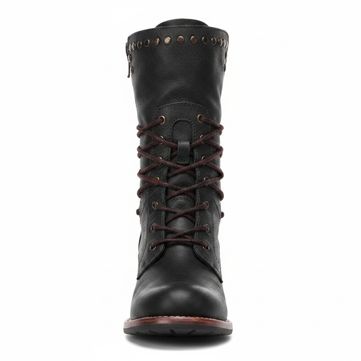 Rowan | Women's Vintage Lace-Up Leather Ankle Boots