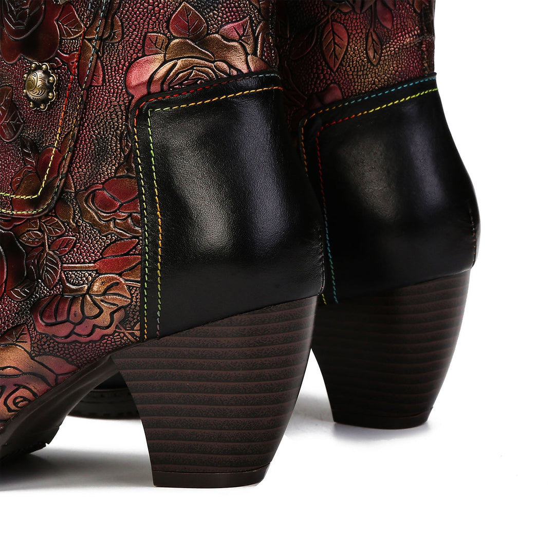 Retro Printed Hand-made Boots