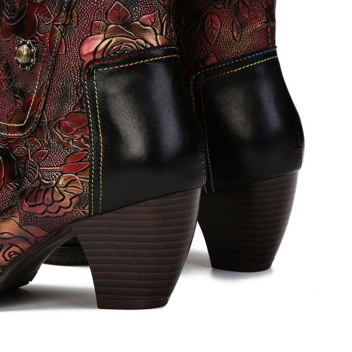 Retro Printed Hand-made Boots