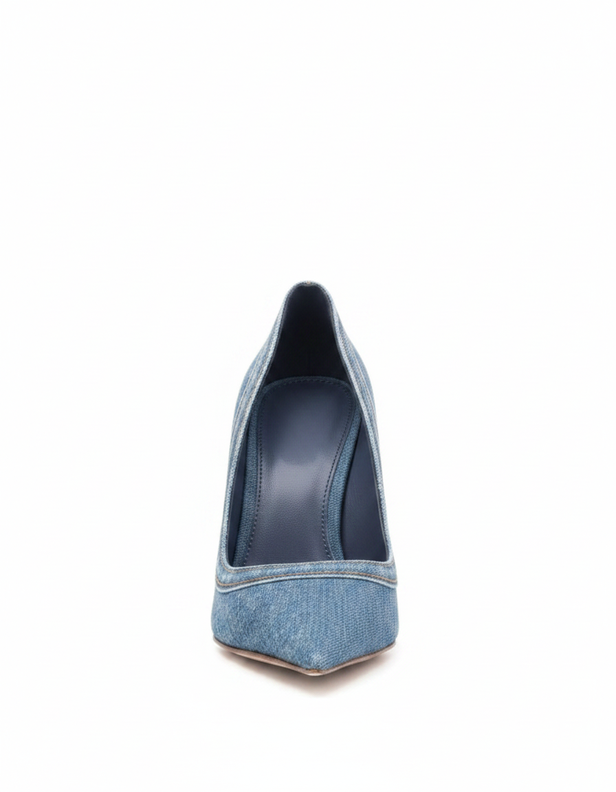 Saint | Women's Denim Steel Stiletto Pumps