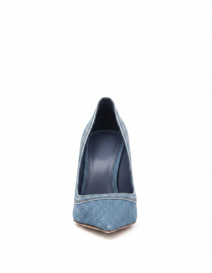 Saint | Women's Denim Steel Stiletto Pumps