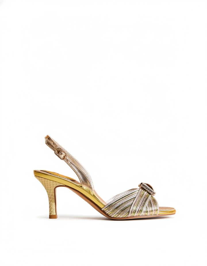Sevan | Women's Vintage Rhinestone Slingback Sandals in Green