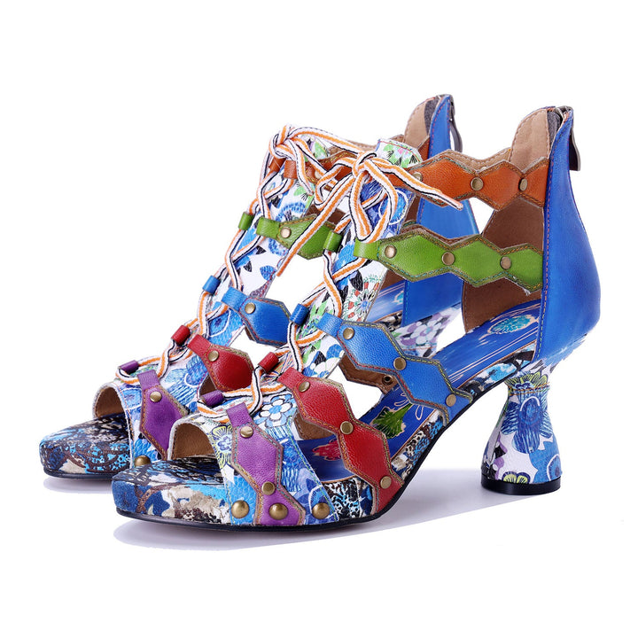 Colorful Mosaic Art Sandals