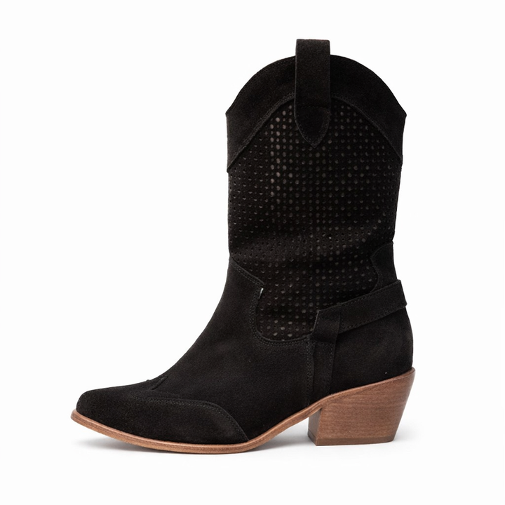 Taren | Women's Block Heel Side Zip Ankle Boots