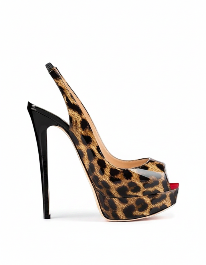 Tove | Women's Patent Leather Slingback Sandals in Purple
