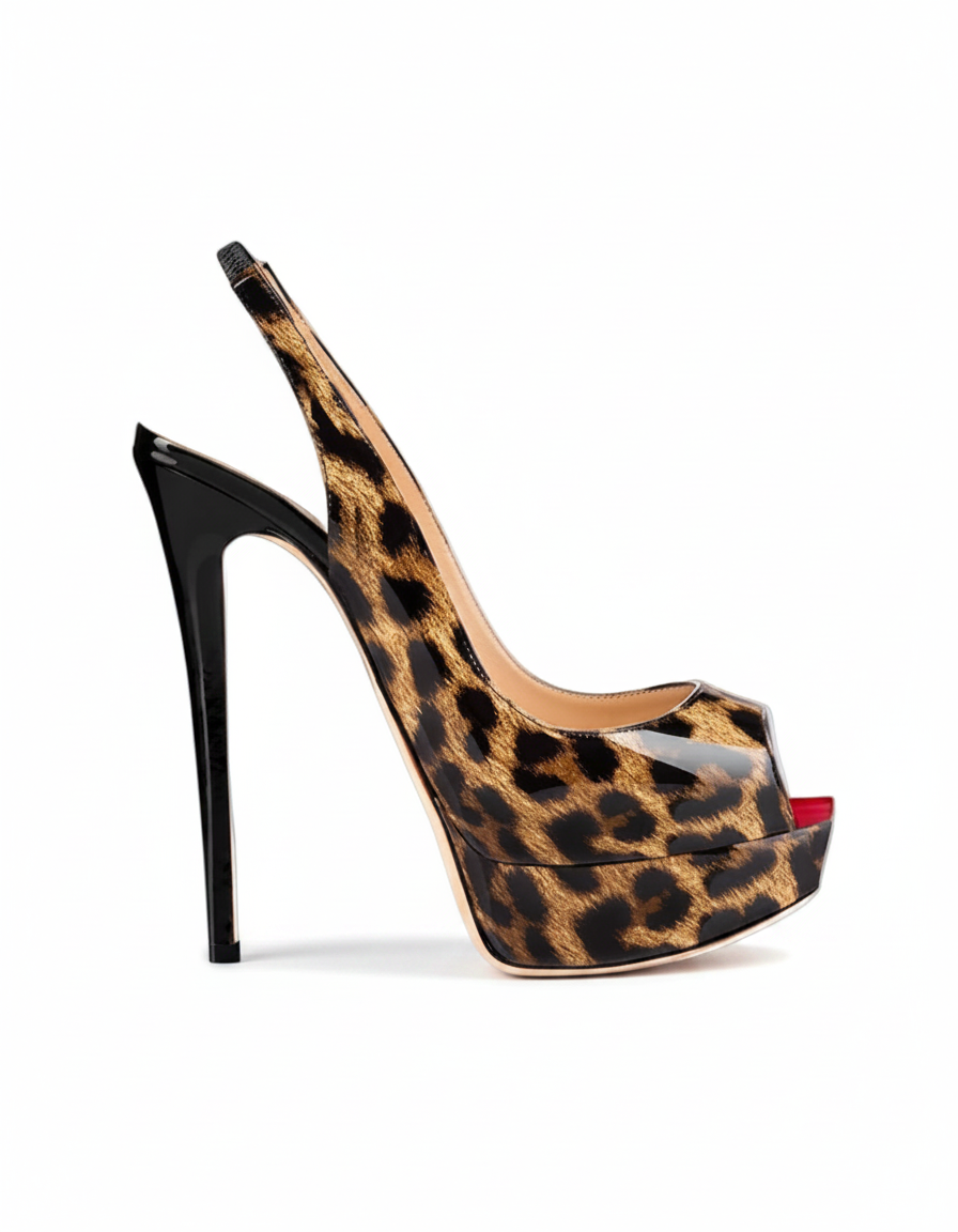 Tove | Women's Patent Leather Slingback Sandals in Purple