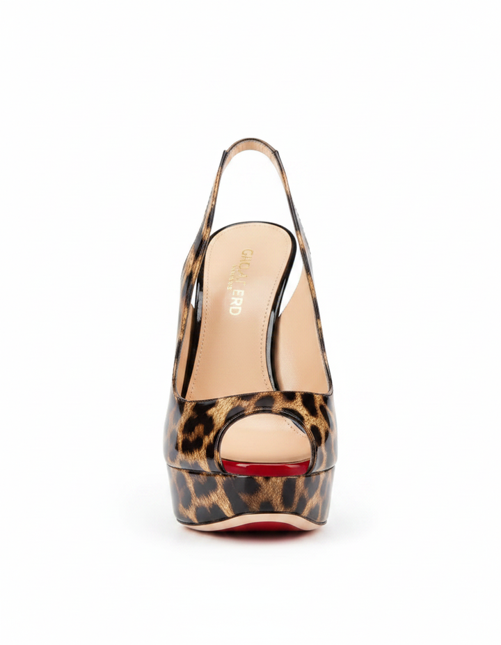 Tove | Women's Patent Leather Slingback Sandals in Purple