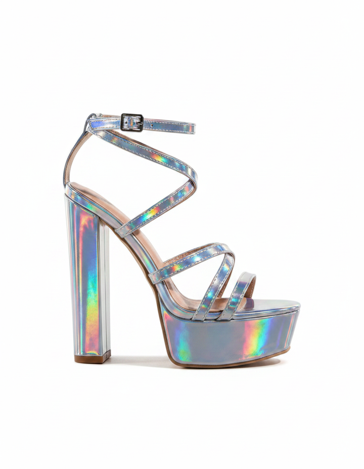 Yara | Women's Laser Cut Strap Platform Sandals