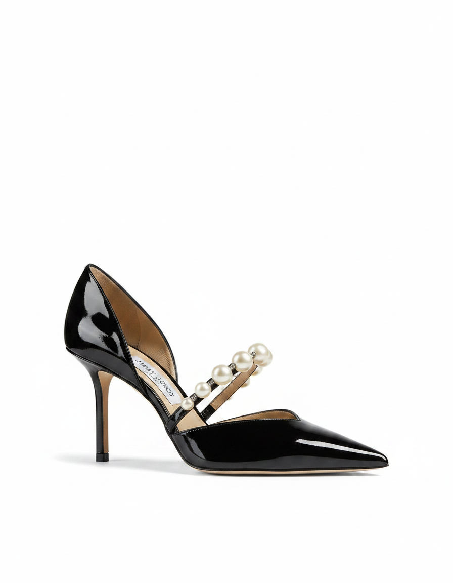 Yelena | Women's Pearl Strap Pumps in White