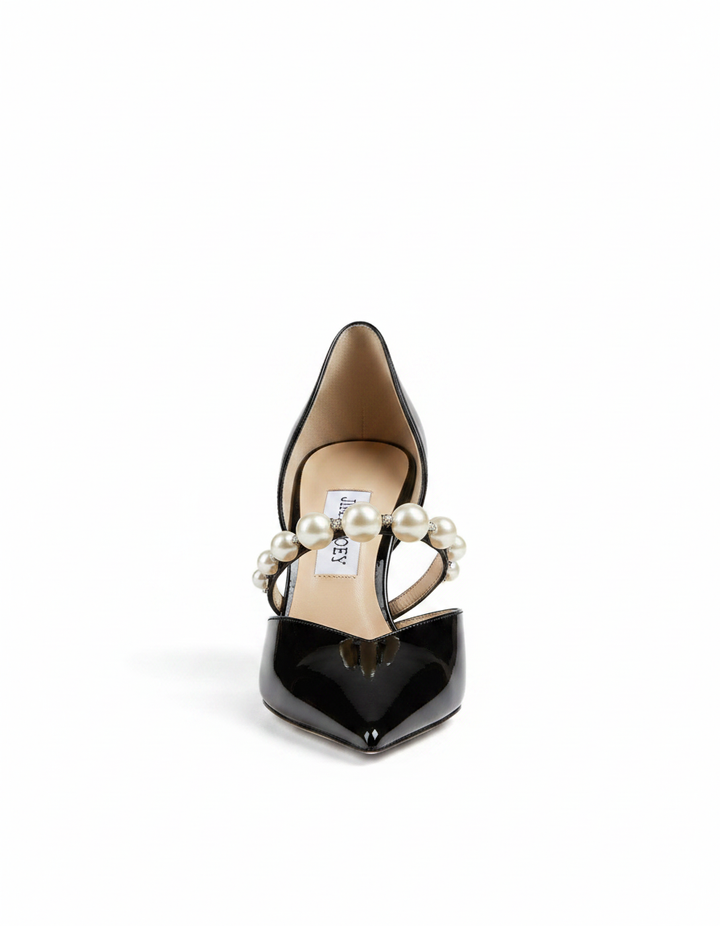 Yelena | Women's Pearl Strap Pumps in White