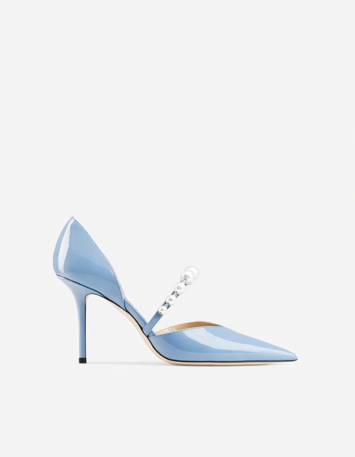 Yelena | Women's Pearl Strap Pumps in White