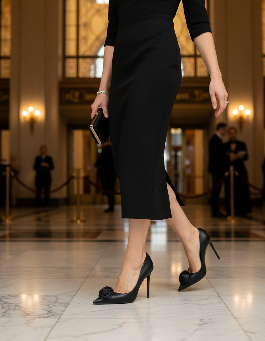 Zadie | Women's Rose Detail Stiletto Pumps
